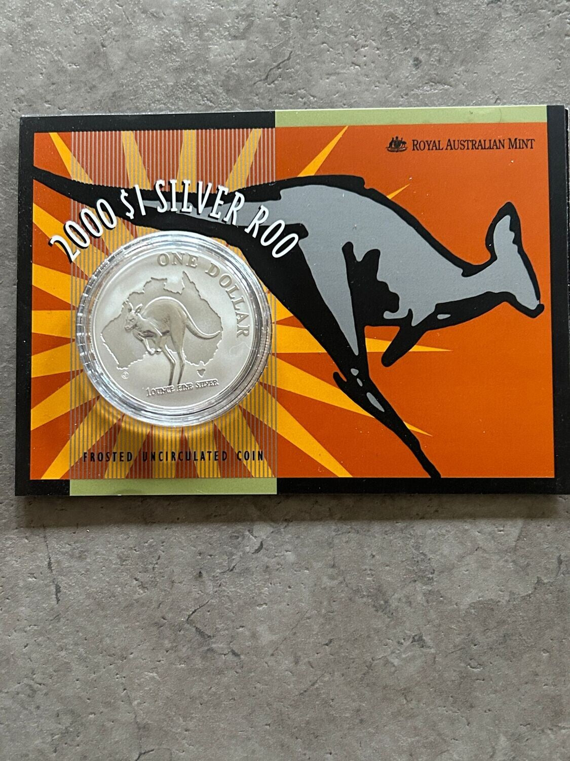 2000 Australian $1 Silver Roo Coin
