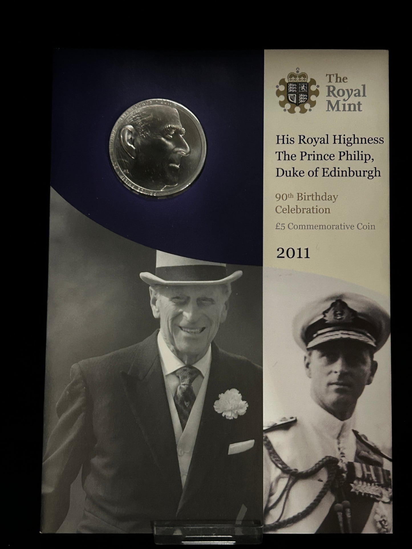 2011 Prince Philip Duke of Edinburgh £5 Coin 90th Birthday