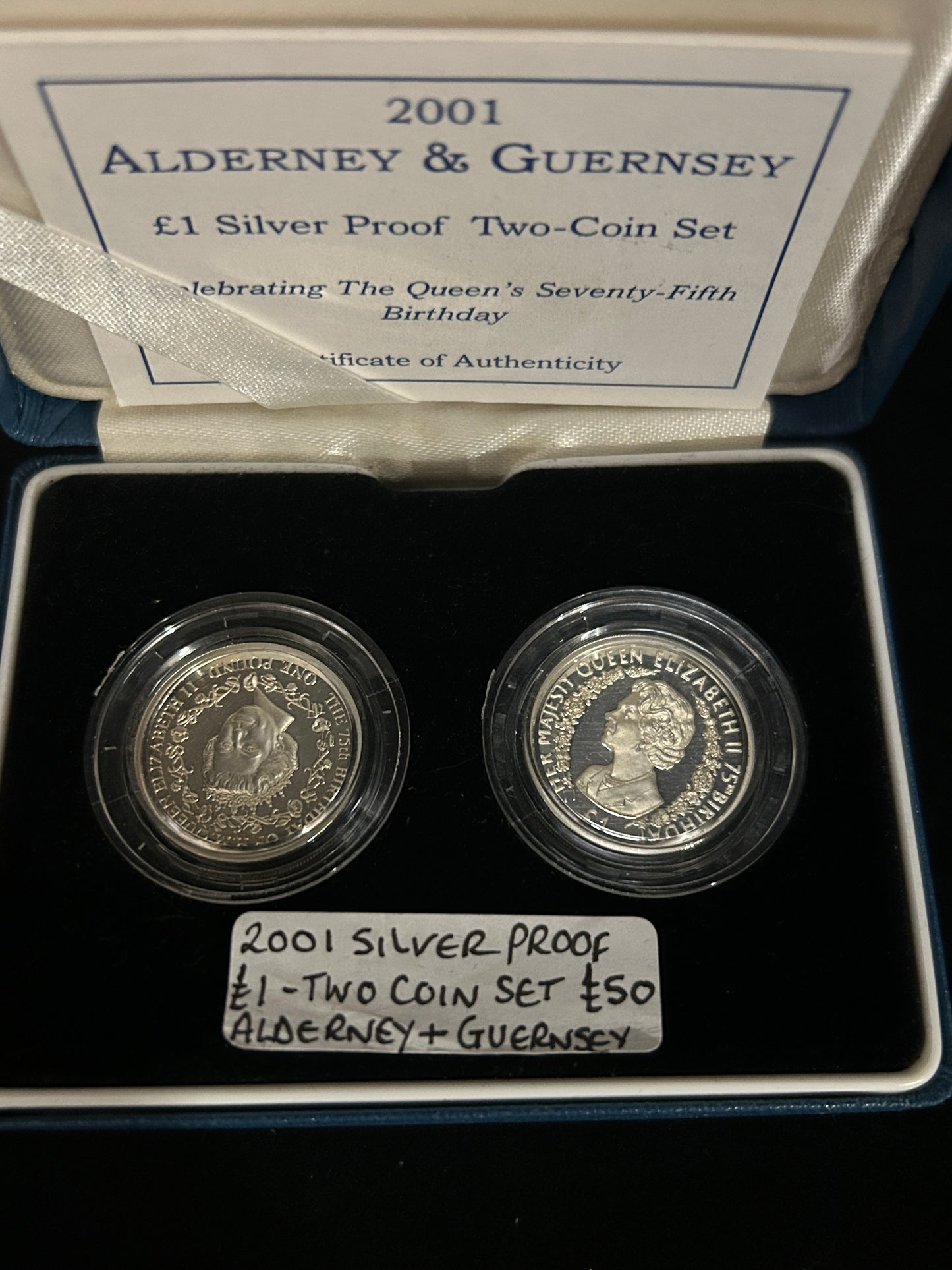 2001 Silver Proof £1 Two Coin Set