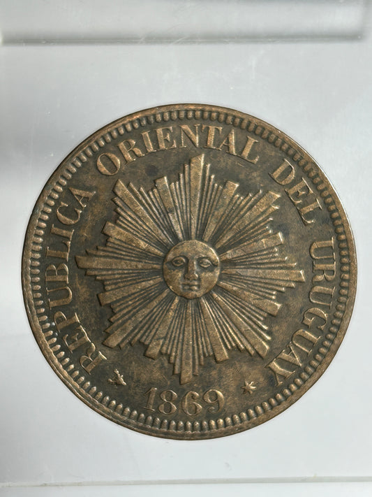 1869 Uruguay 4 Centesimos