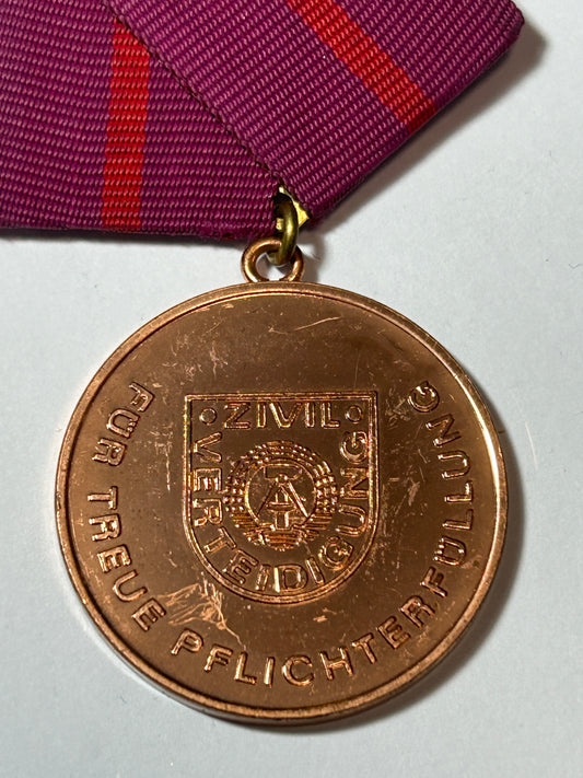 East German Long Service Civil Defence Medal
