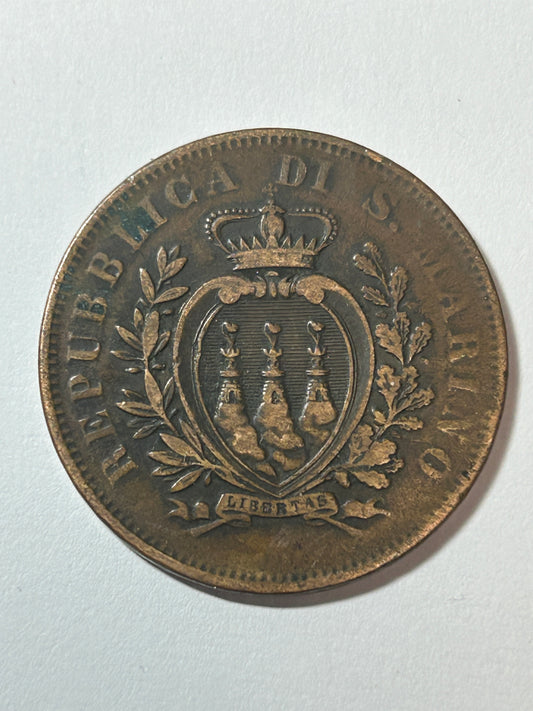 1875 10 Centesimi San Marino