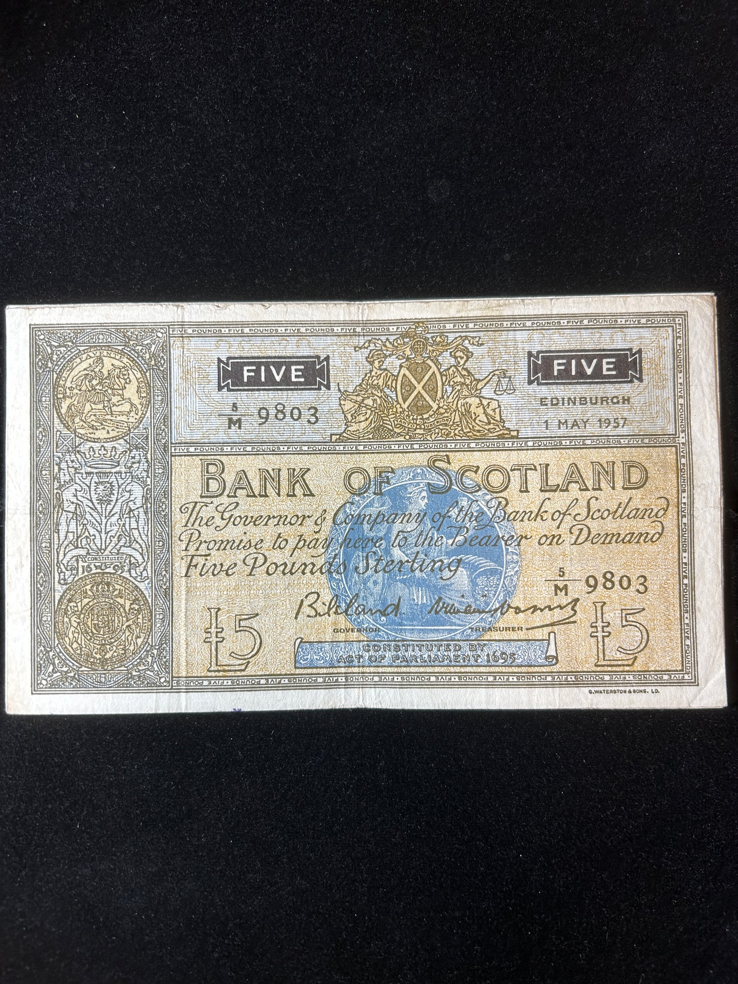1957 Bank of Scotland £5 Notes