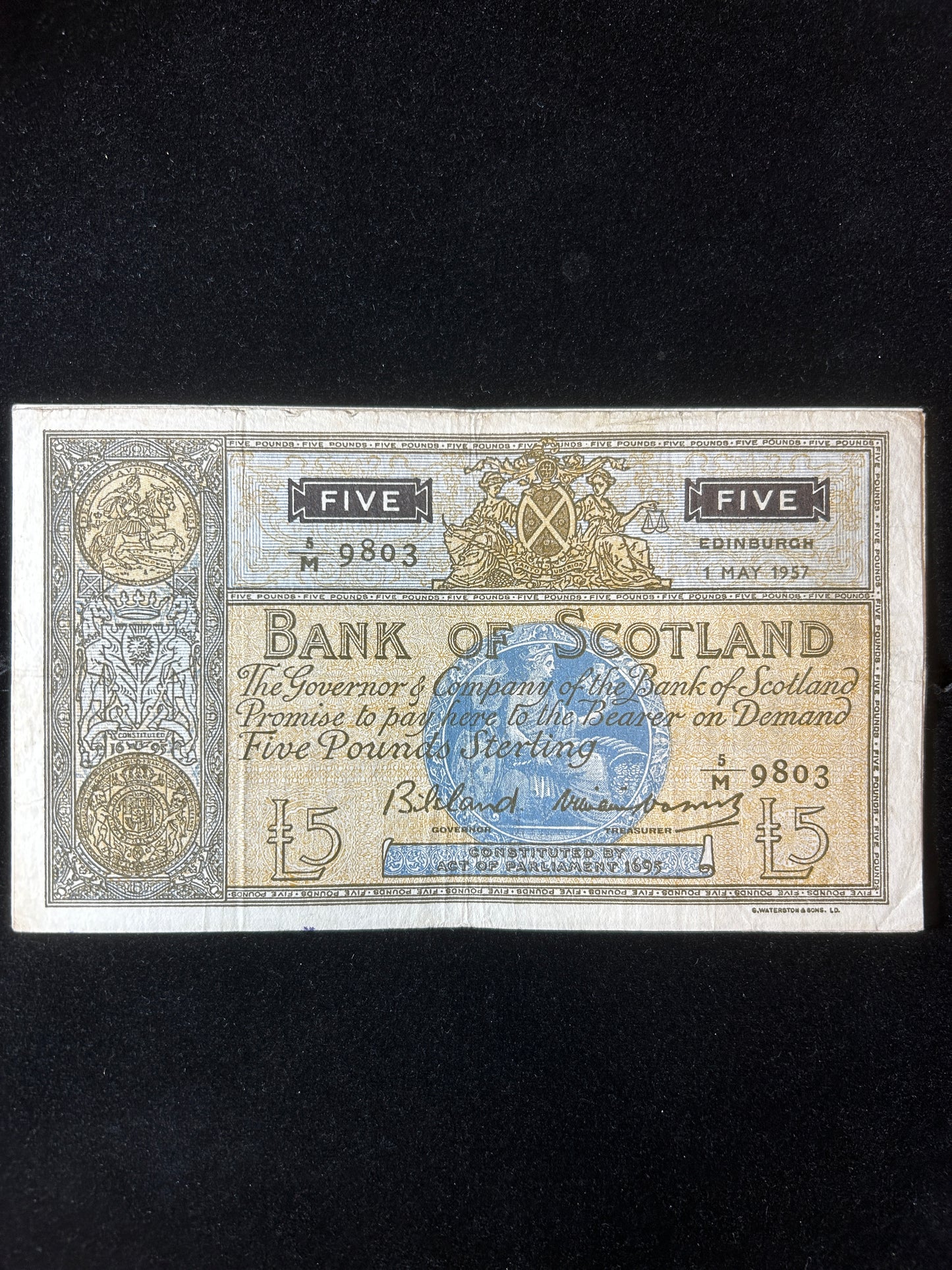 1957 Bank of Scotland £5 Notes