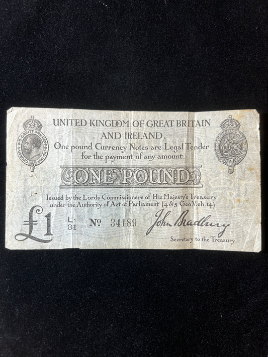 Bradbury £1 Note
