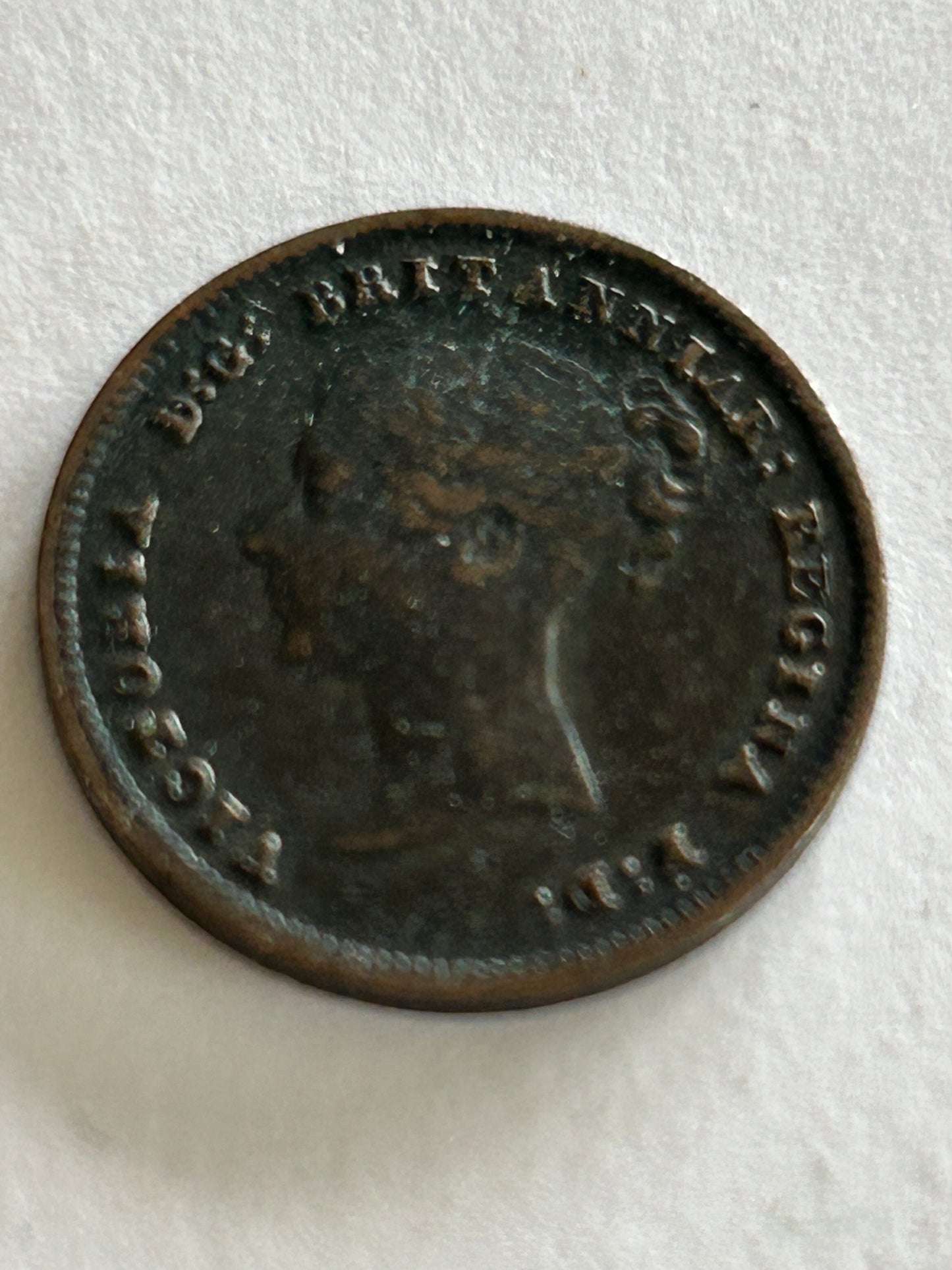 1843 Queen Victoria Half Farthing