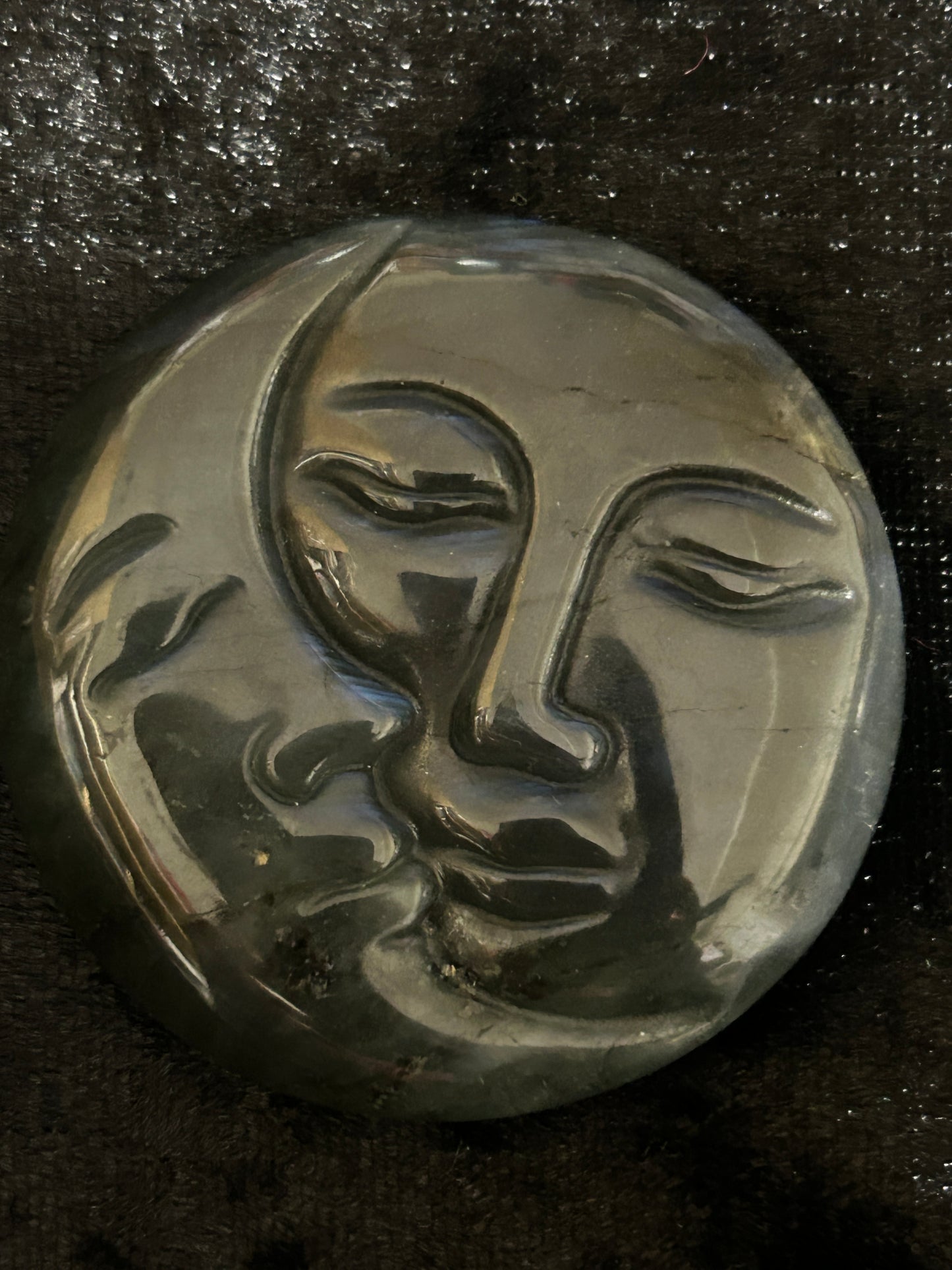 Labradorite Sun and Moon Face