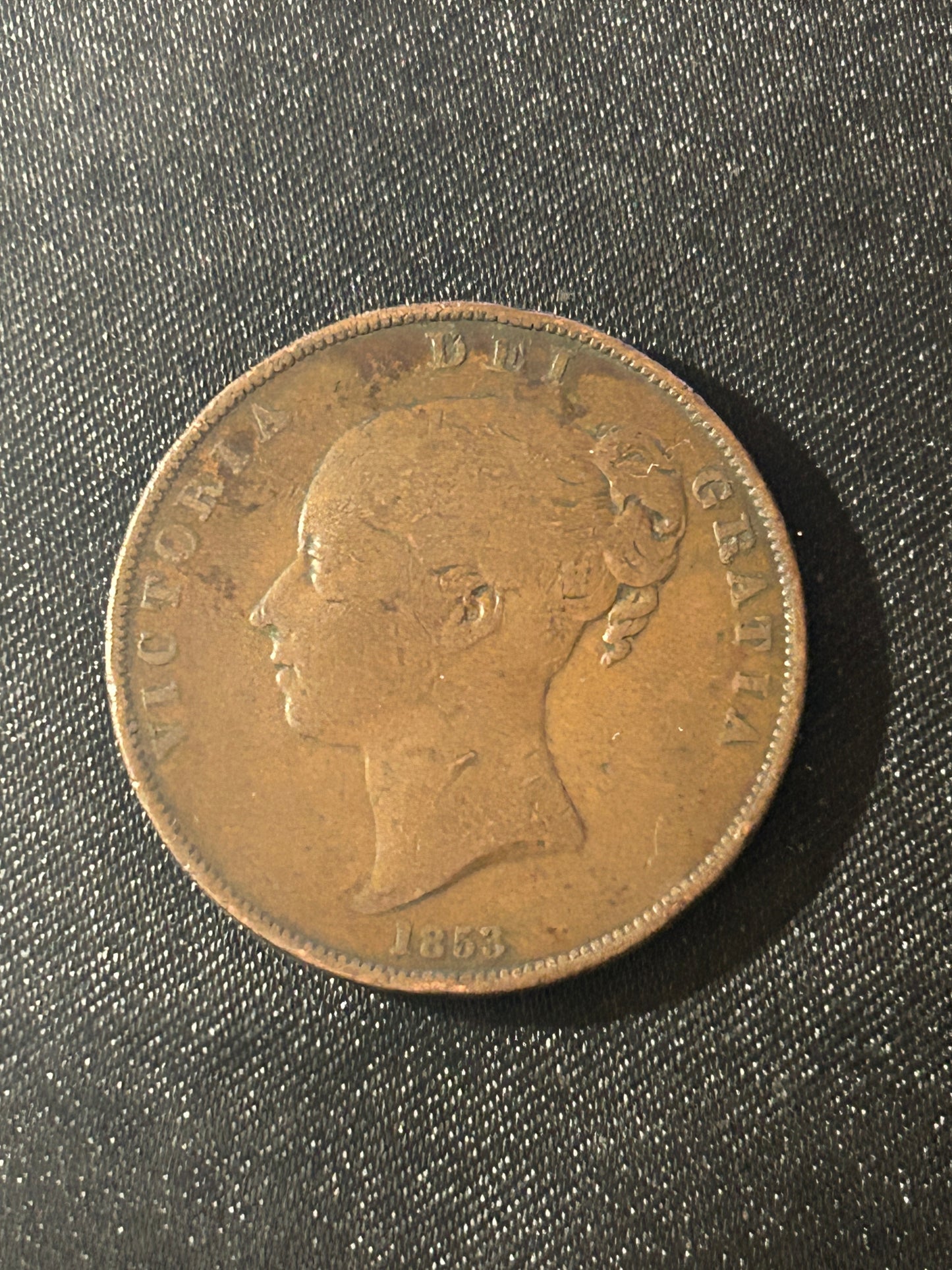 1853 Queen Victoria Young Head Penny