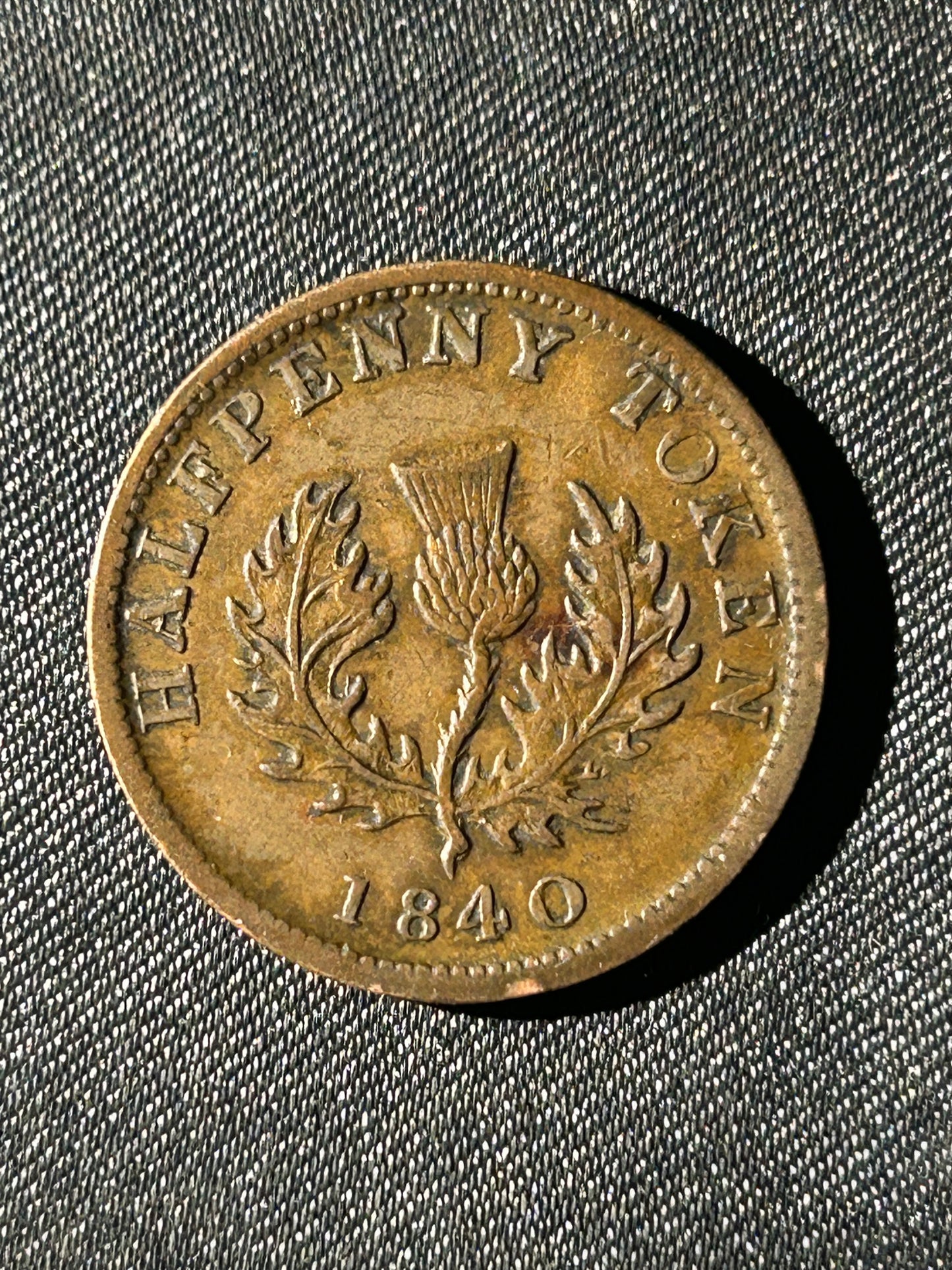 1840 Canada Nova Scotia Half Penny Token