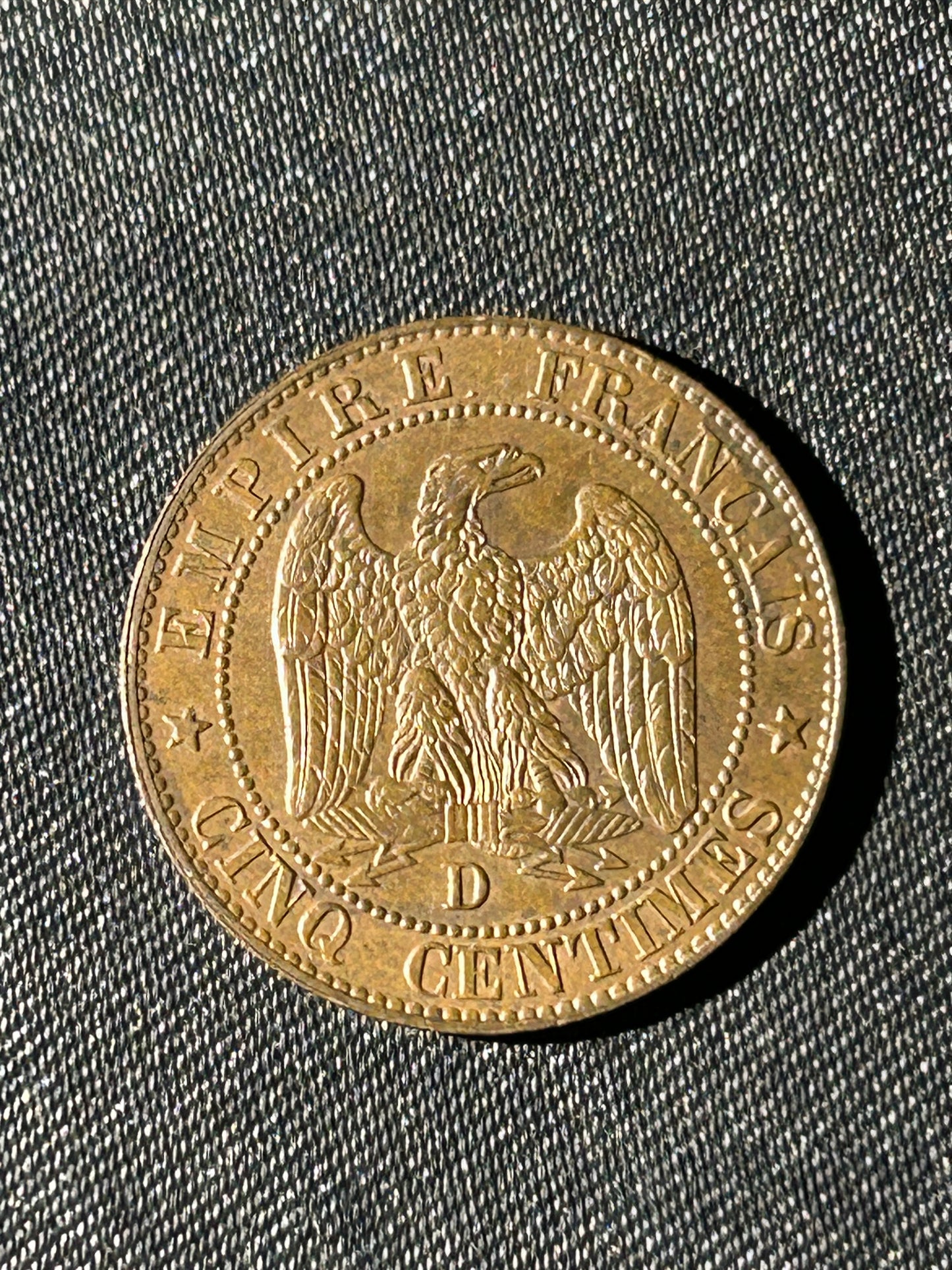 1855 France 5 Centimes Napoleon II