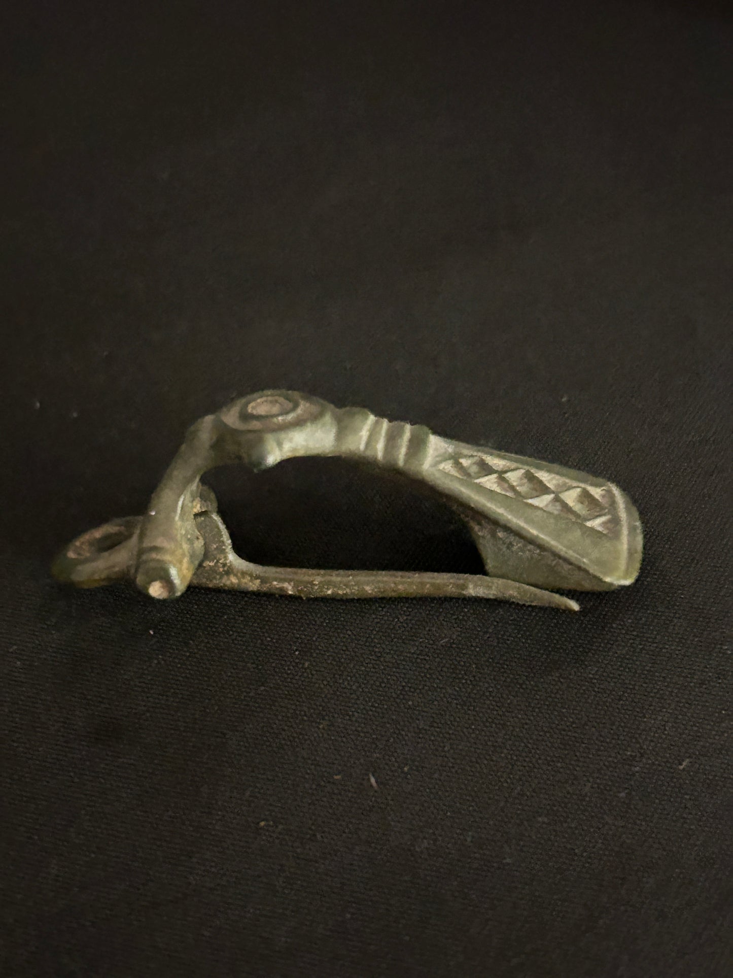Roman Bronze Fibula Fantail