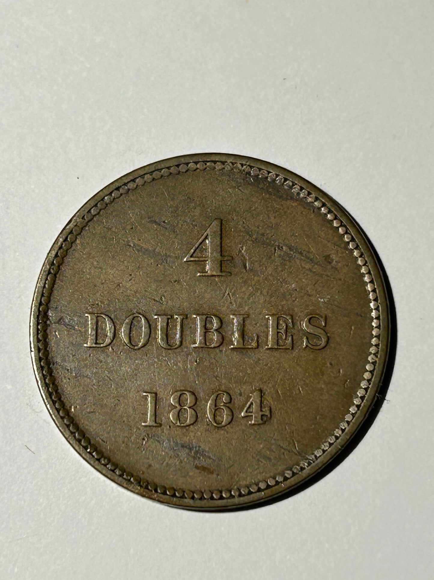 1864 Queen Victoria Guernsey 4 Doubles