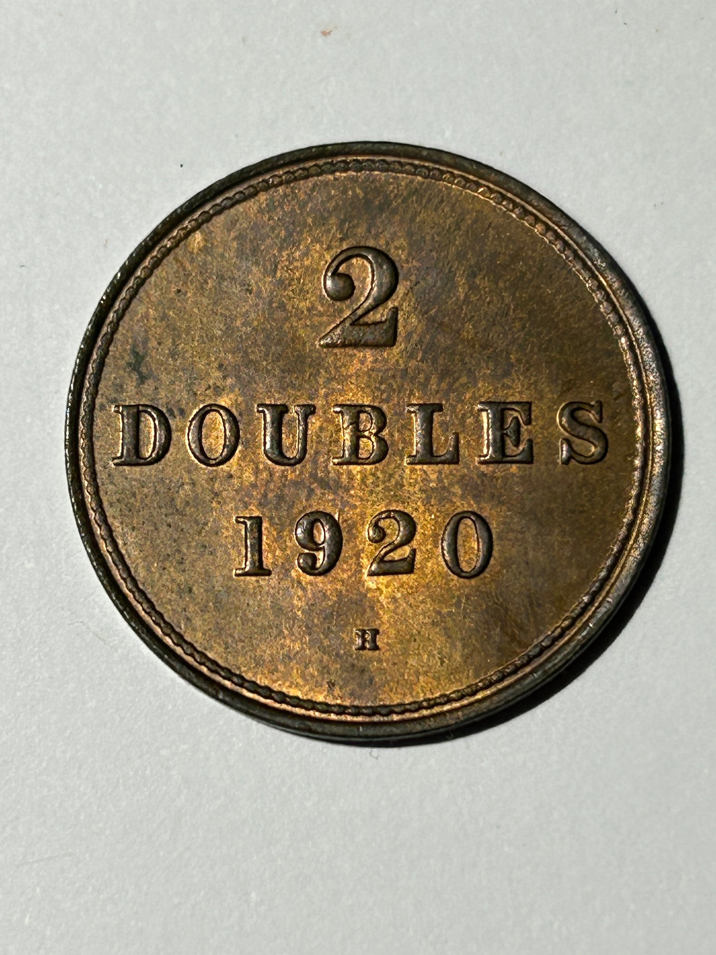 1920 George V Guernsey 2 Doubles