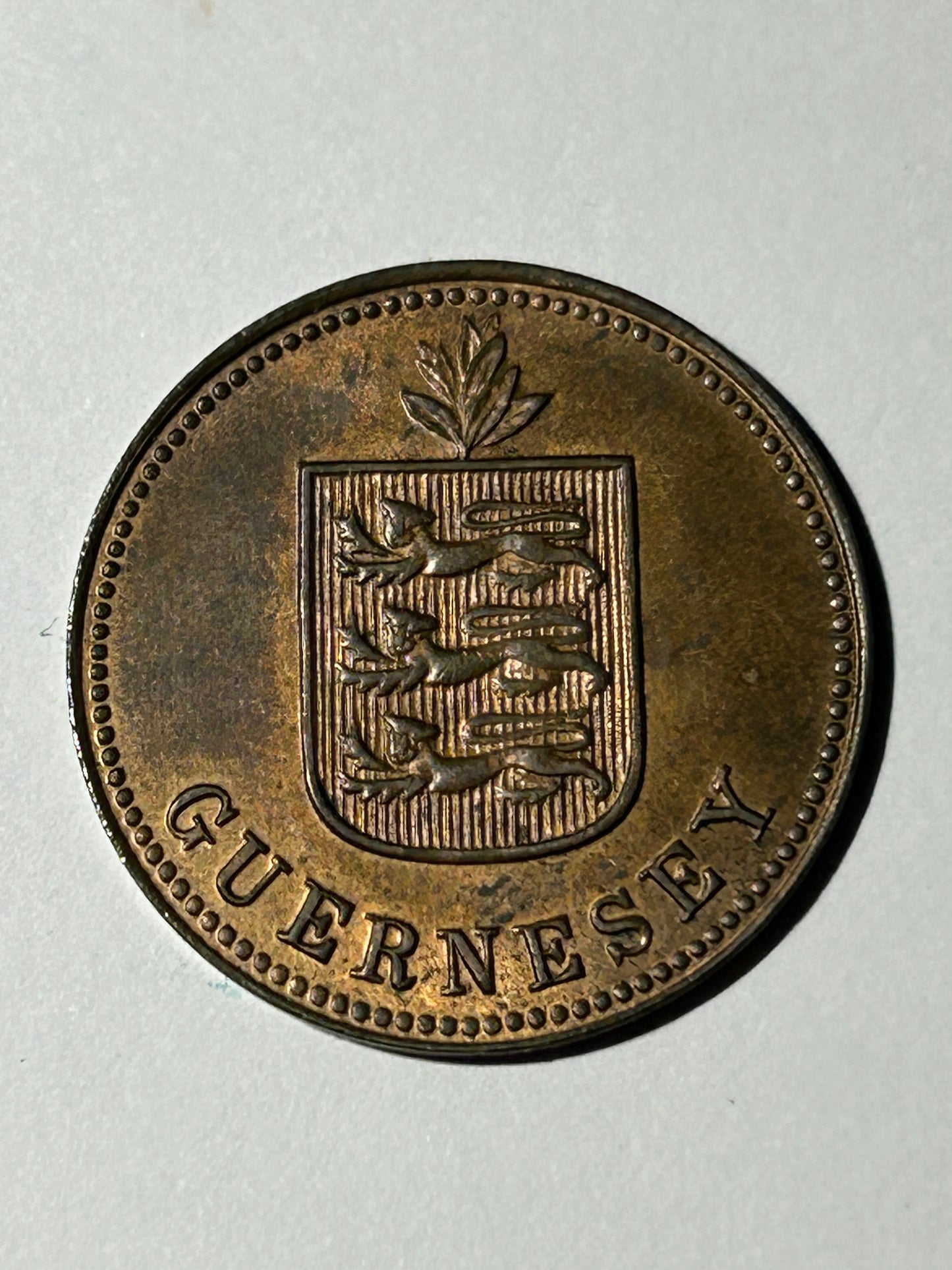 1918H George V Guernsey 2 Doubles