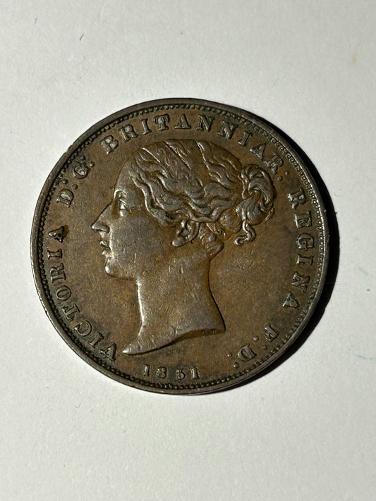 1851 Queen Victoria Jersey 1/24th of a Shilling