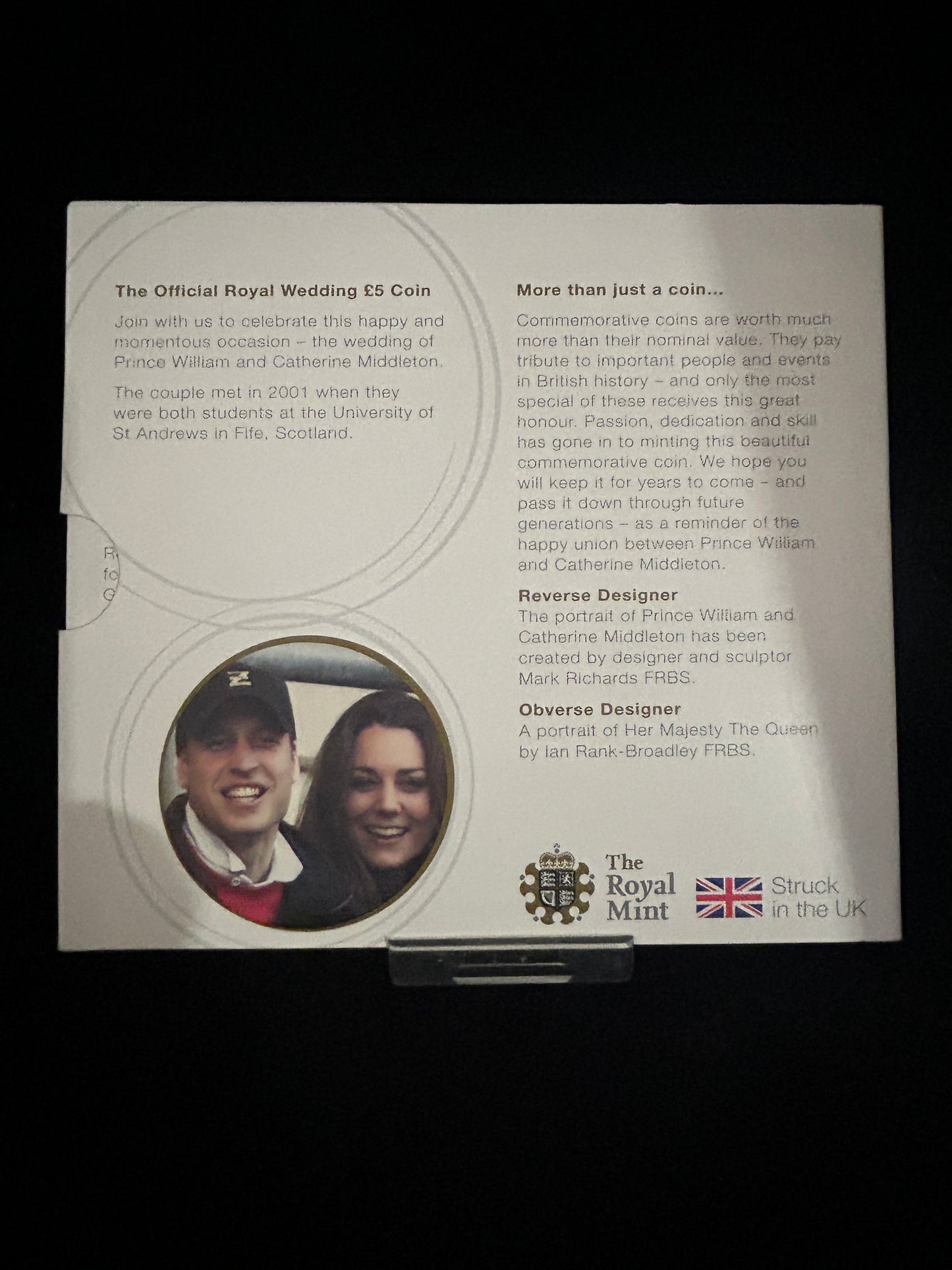 2011 HRH William and Katherine Wedding Coin