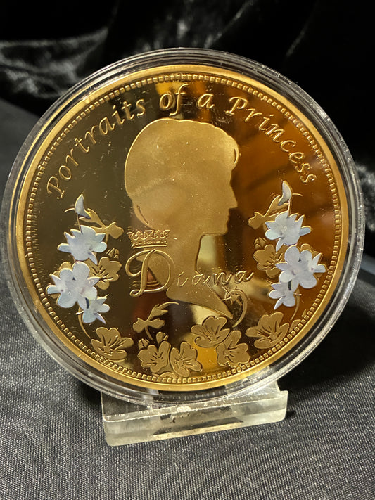 DIANA COIN DIAMOND FINISH  GOLD PLATE