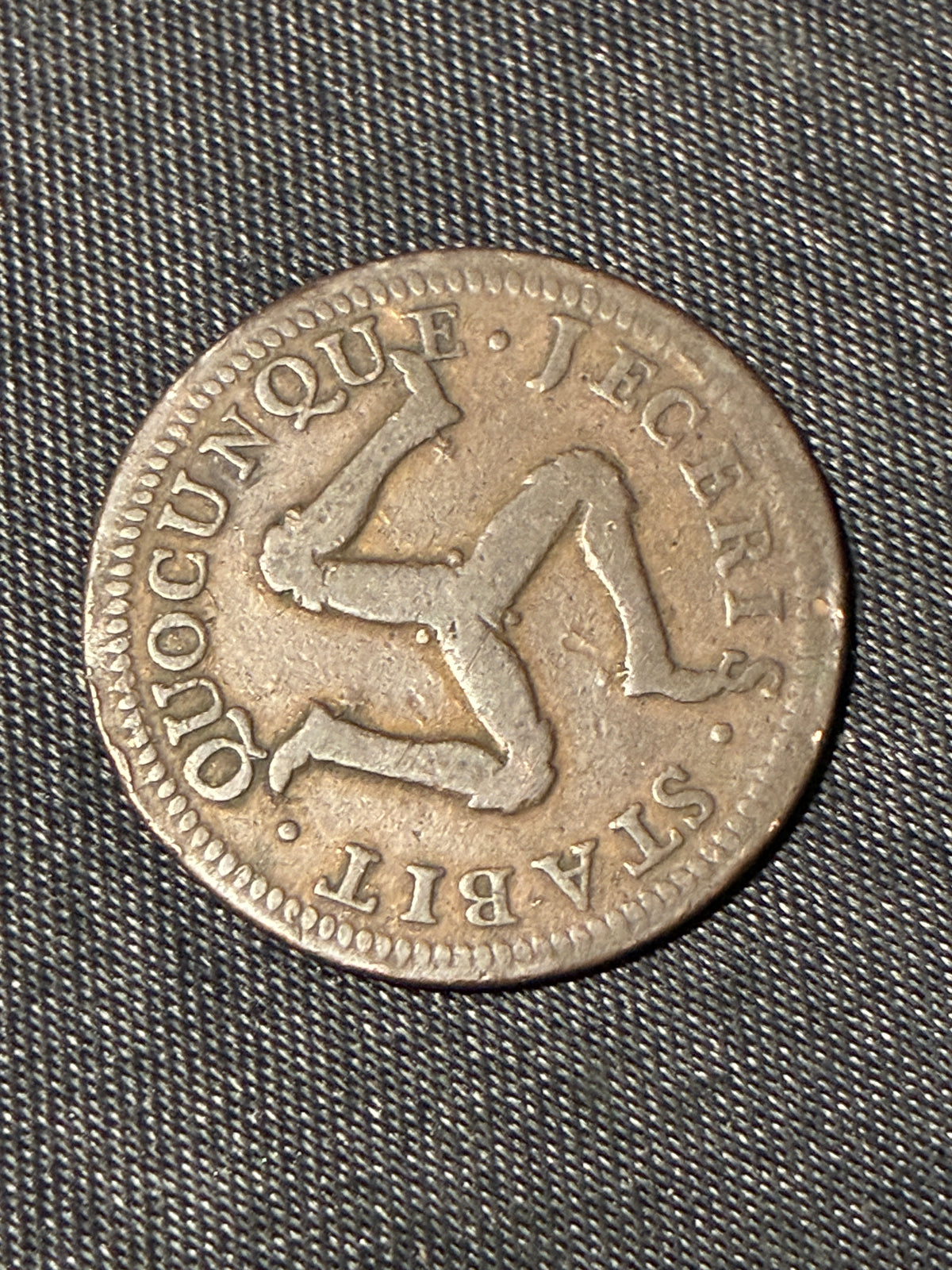 1758 Isle of Man James Murray Copper Penny