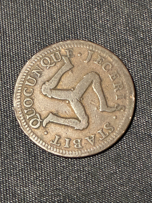 1758 Isle of Man James Murray Copper Penny