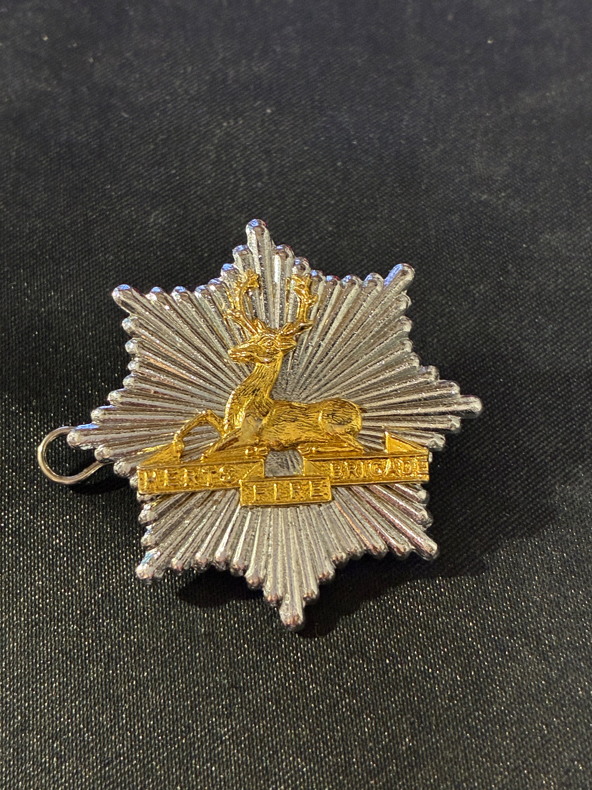 HERTFORDSHIRE FIRE BRIGADE CAP BADGE