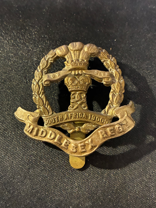 MIDDLESEX REGIMENT SOUTH AFRICA CAP BADGE