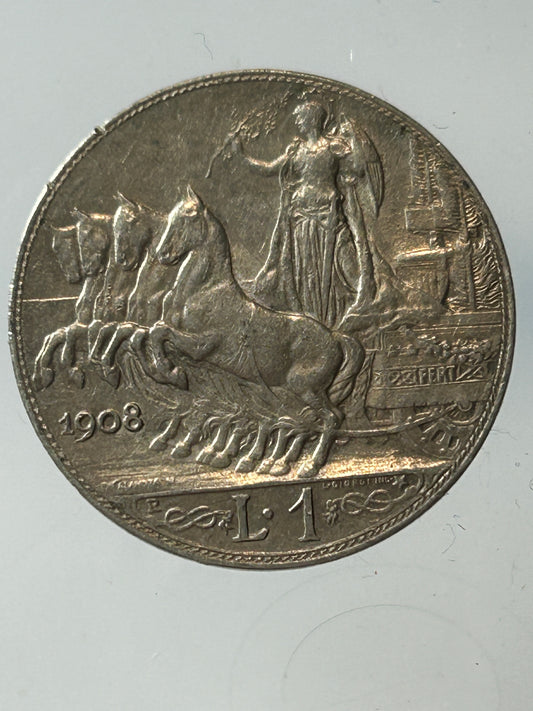 1908 Italy 1 Lira