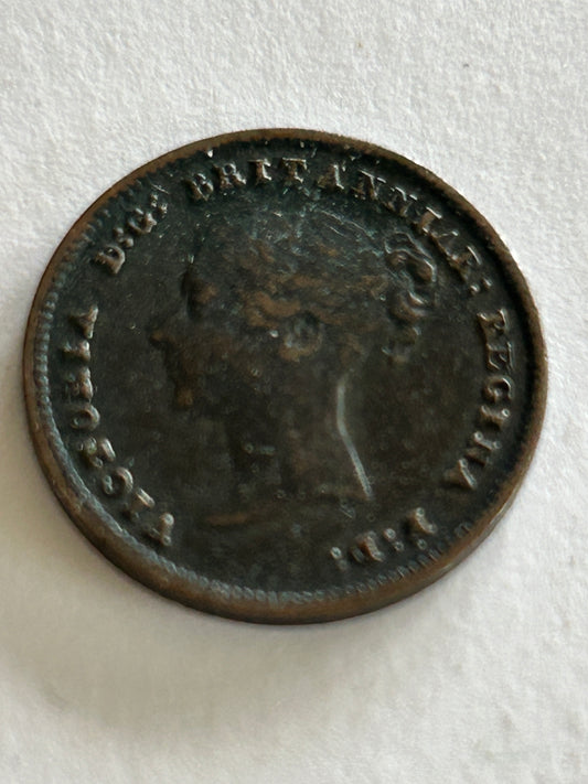 1843 Queen Victoria Half Farthing