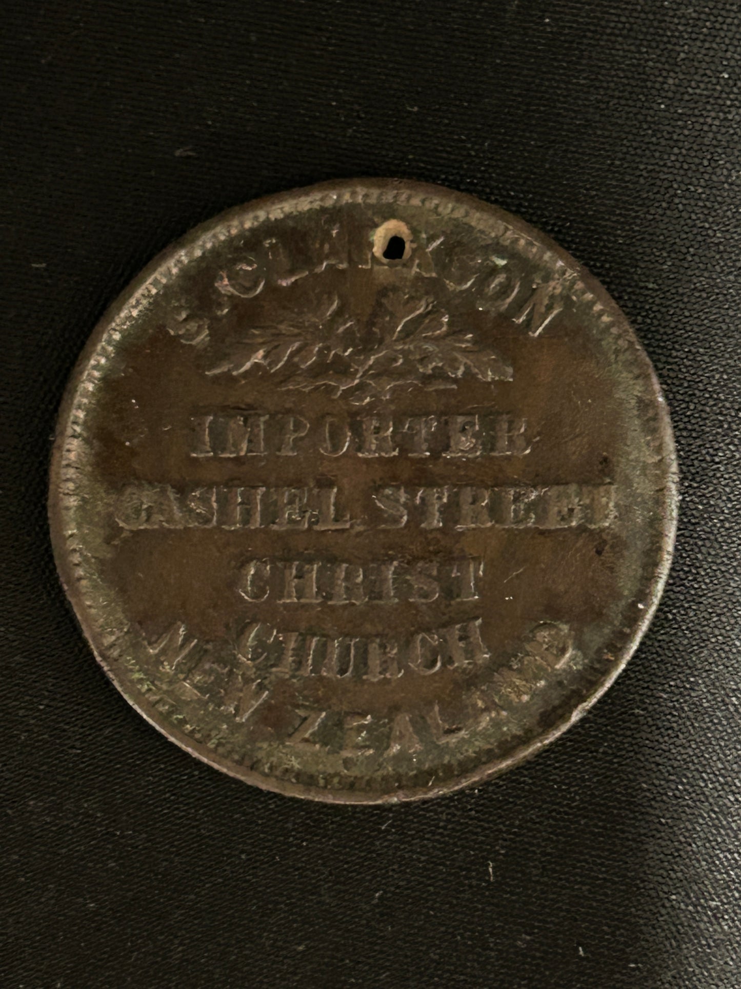 1875 New Zealand Penny Token Clarkson