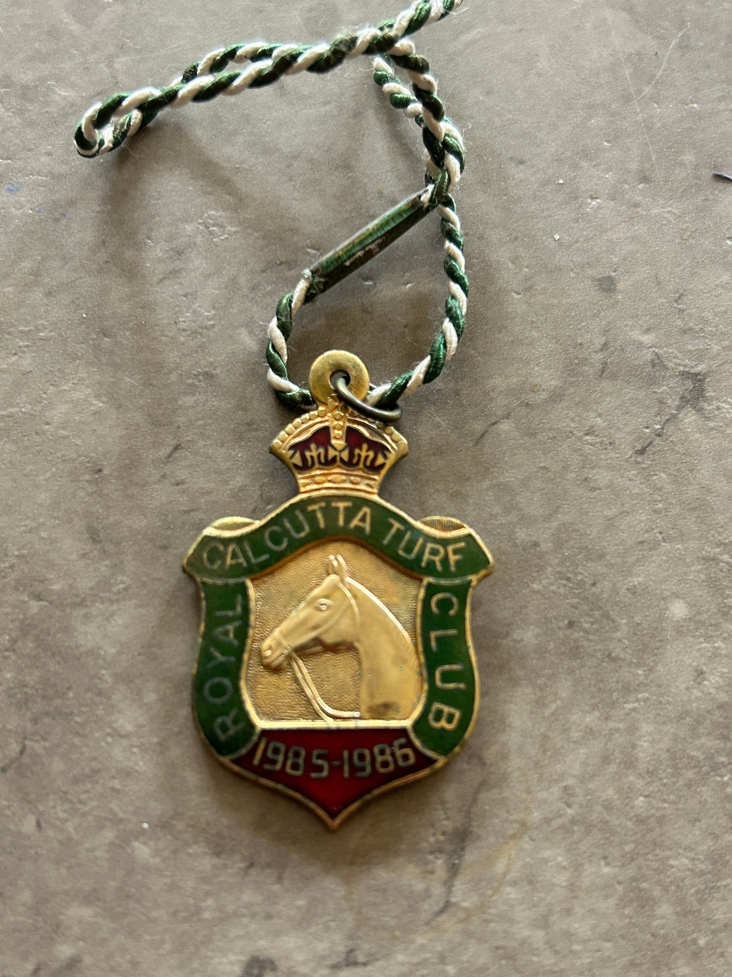 1985/1986 Royal Calcutta Turf Club Badge