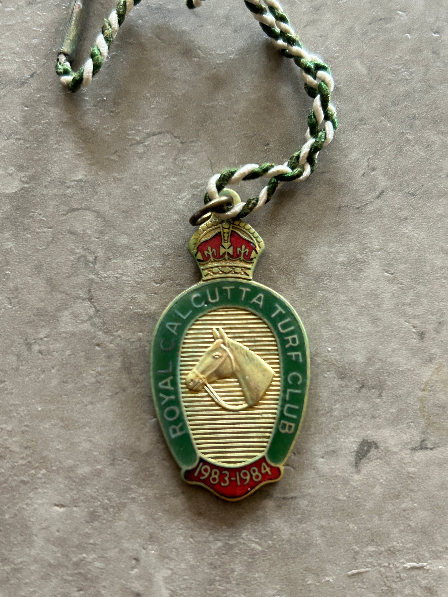 1983/1984 Royal Calcutta Turf Club  Racing Badge