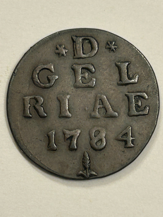 1784 1 DUIT NETHERLANDS GELDERLAND