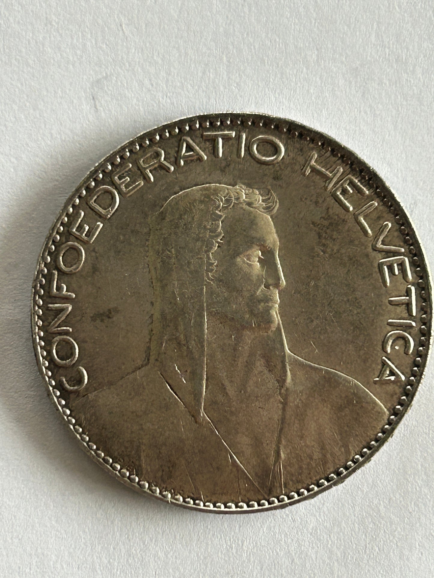 1922 5 Francs Swiss Confederation